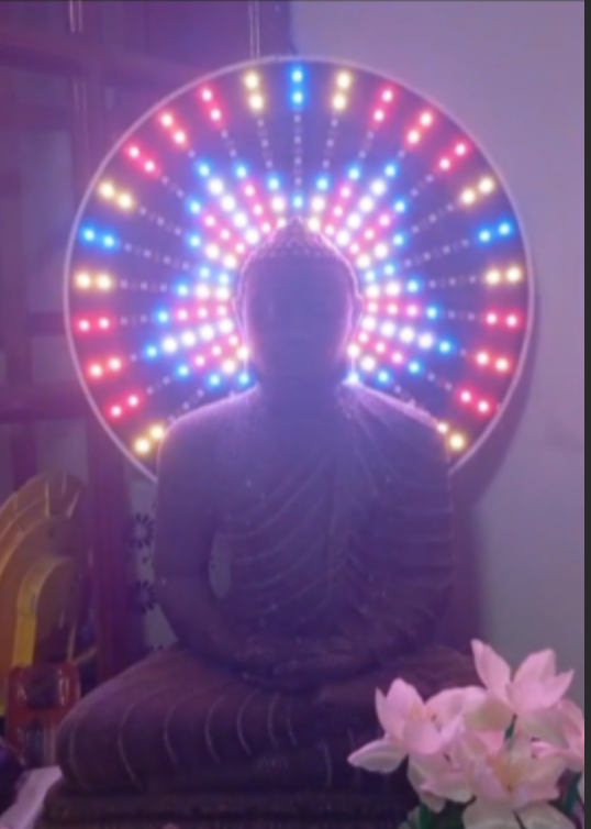 Digital Buddha's aura (බුදු රැස් මාලාව)